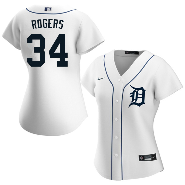 Nike Women #34 Jake Rogers Detroit Tigers Baseball Jerseys Sale-White
